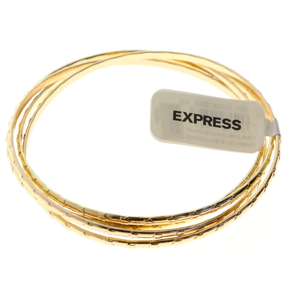 Express Bangle-Bracelet Gold-Tone NWT